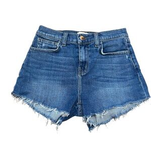 L Agence Denim Frayed Hem Women's Shorts Size 24